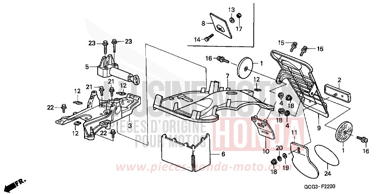 KOTFLUEGEL, HINTEN von CB1300 Super Bold'or ABS COSTA BULE (PB274) von 1998